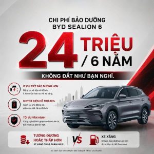 CHI PHÍ BẢO DƯỠNG BYD SEALION 6 CHỈ TỪ 24 TRIỆU/6 NĂM